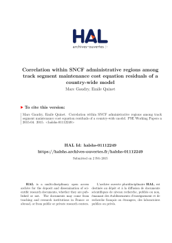Correlation within SNCF administrative regions among - Hal-SHS
