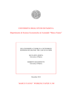 paper - Dipartimento di Scienze Economiche e Aziendali