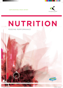 NUTRITION - The Irish Sports Council