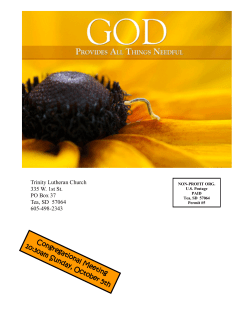 Congregational Meeting 10:30am Sunday, October 5th