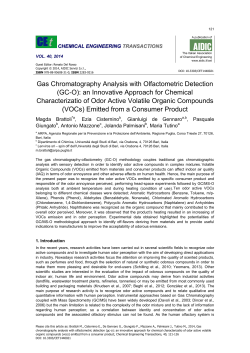 Gas Chromatography Analysis with Olfactometric Detection