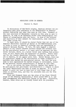 mesolithic sites in siberia