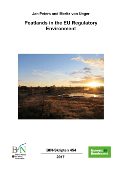 Peatlands in the EU Regulatory Environment