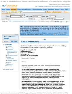 MD Consult - The Relationship Between Alcohol Consumption