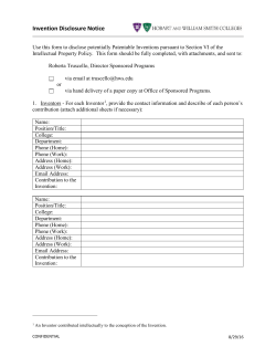 Invention Disclosure Notice