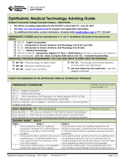 Ophthalmic Medical Technology Advising Guide