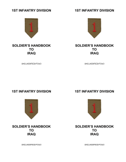 1st Infantry Division Soldier`s Handbook To Iraq