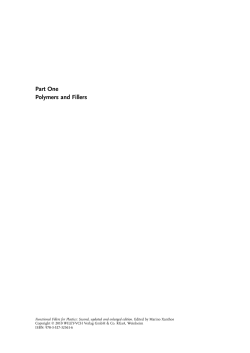 Part One Polymers and Fillers - Wiley-VCH