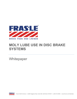 moly lube use in disc brake systems