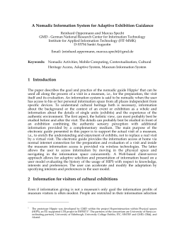 A Nomadic Information System for Adaptive Exhibition