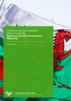 Report on the UK Government`s Wales Bill