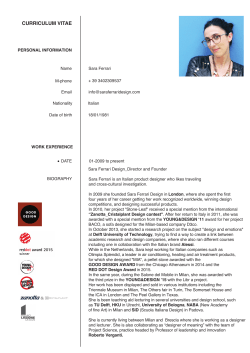 cv sara 1 - Sara Ferrari Design