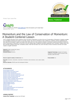 Momentum and the Law of Conservation of Momentum