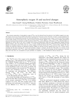 Atmospheric oxygen 18 and sea-level changes