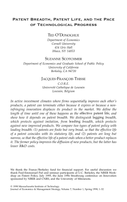 Patent Breadth, Patent Life, and the Pace of Technological Progress