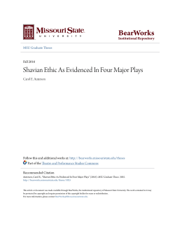 Shavian Ethic As Evidenced In Four Major Plays