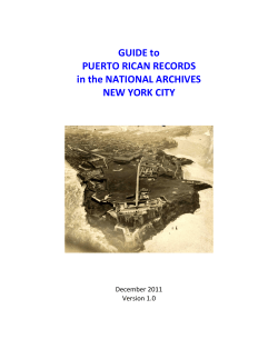 Guide to Puerto Rican archives in the National Archives