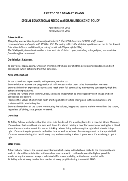(SEND) POLICY Introduction