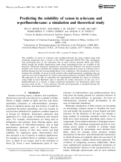 Predicting the solubility of xenon in n-hexane and n