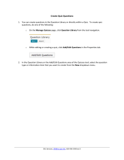 Create Quiz Questions