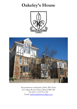 Oakeley`s House - Clifton College