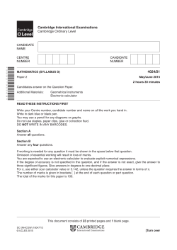 June 2015 Question Paper 21