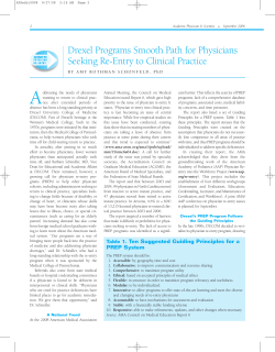 Drexel Programs Smooth Path for Physicians Seeking Re