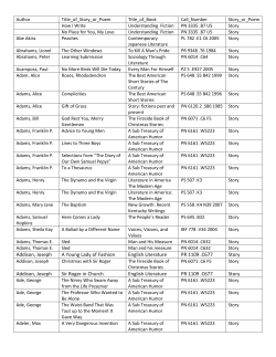 Stories A-F - Lindsey Wilson College