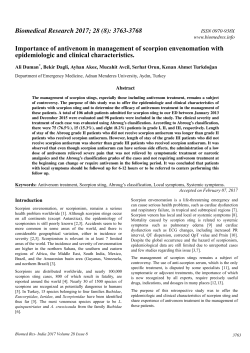 Importance of antivenom in management of scorpion envenomation