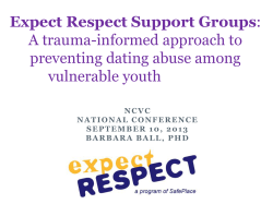 Expect Respect Support Groups - National Center for Victims of Crime