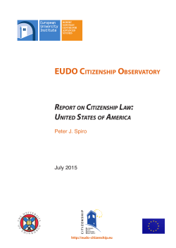 EUDO CITIZENSHIP OBSERVATORY RepoRt on Citizenship Law