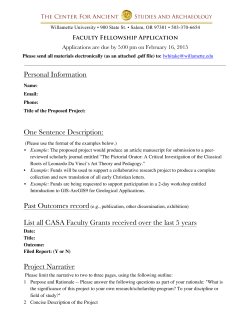 Personal Information One Sentence Description: List all CASA