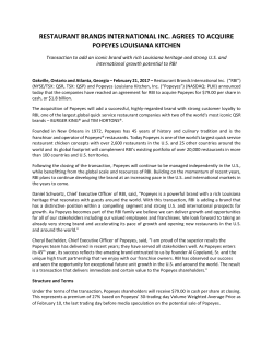 - PDF - Restaurant Brands International