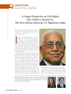 A Unique Perspective on Civil Rights: Hon