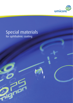 Special materials - Umicore Thin Film Products