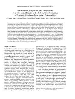 Temperament, Tympanum, and Temperature: Four Provisional