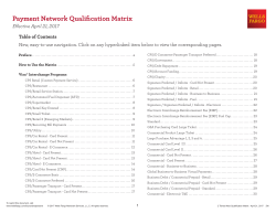 2W Qualification Matrix