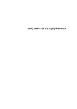 Entry barriers and foreign penetration