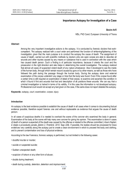 Importance Autopsy for Investigation of a Case