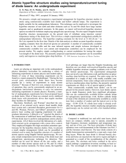 Atomic hyperfine structure studies using temperature/current tuning