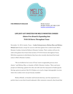 LIFE JUST GOT SWEETER FOR MELI`S MONSTER COOKIES