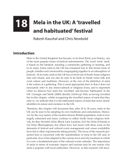 18 Mela in the UK: A `travelled and habituated` festival
