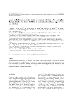 A new method to assess water trophy and organic