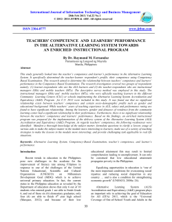 teacher`s competence and learner`s performance in the