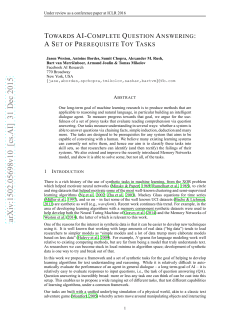 Towards AI-Complete Question Answering: A Set of Prerequisite Toy