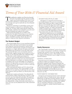 Terms of Your Award - Princeton University