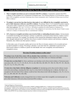 Facts on Post-Conviction Relief for Newly Discovered Evidence of