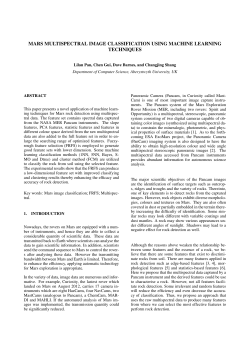 mars multispectral image classification using machine