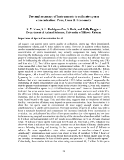 Use and accuracy of instruments to estimate sperm concentration