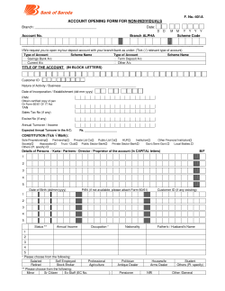 Account Opening Form